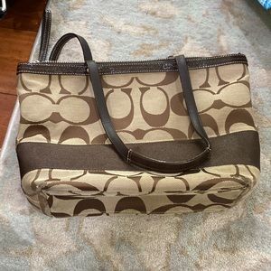 Brown medium coach tote